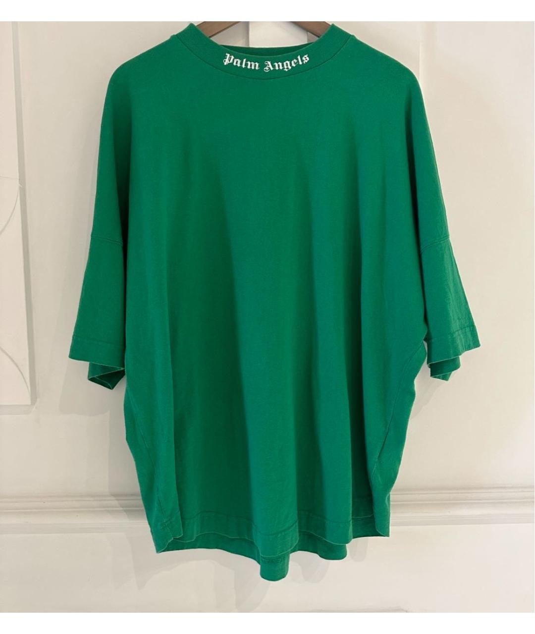 PALM ANGELS Зеленая футболка, фото 2