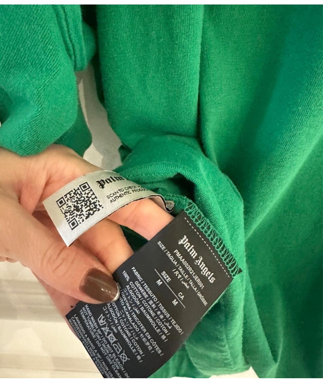 PALM ANGELS Зеленая футболка, фото 5