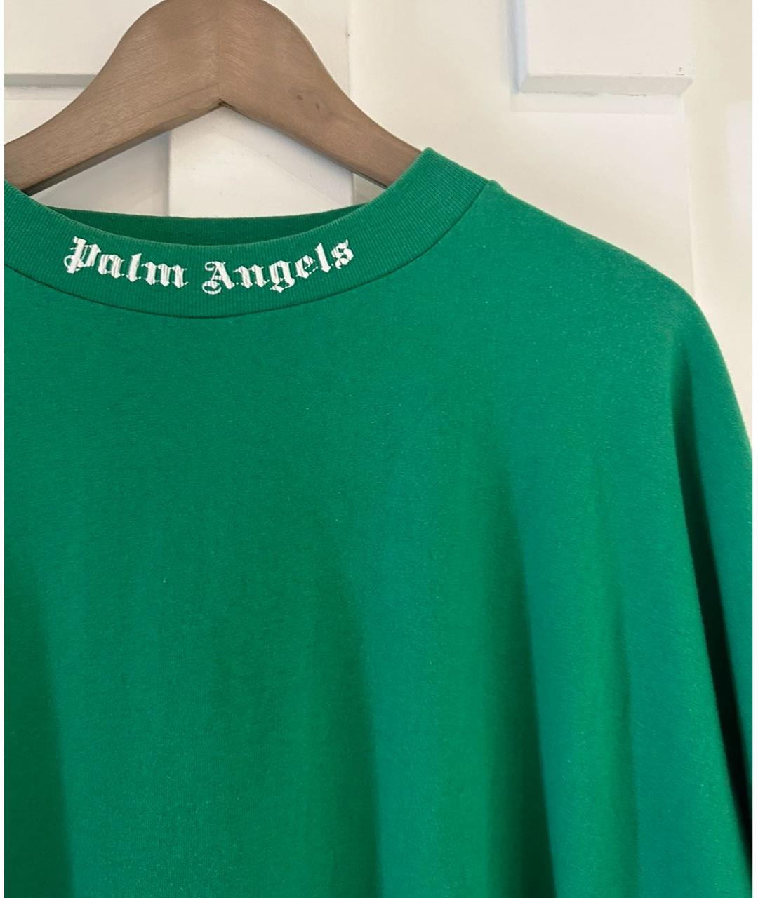 PALM ANGELS Зеленая футболка, фото 3