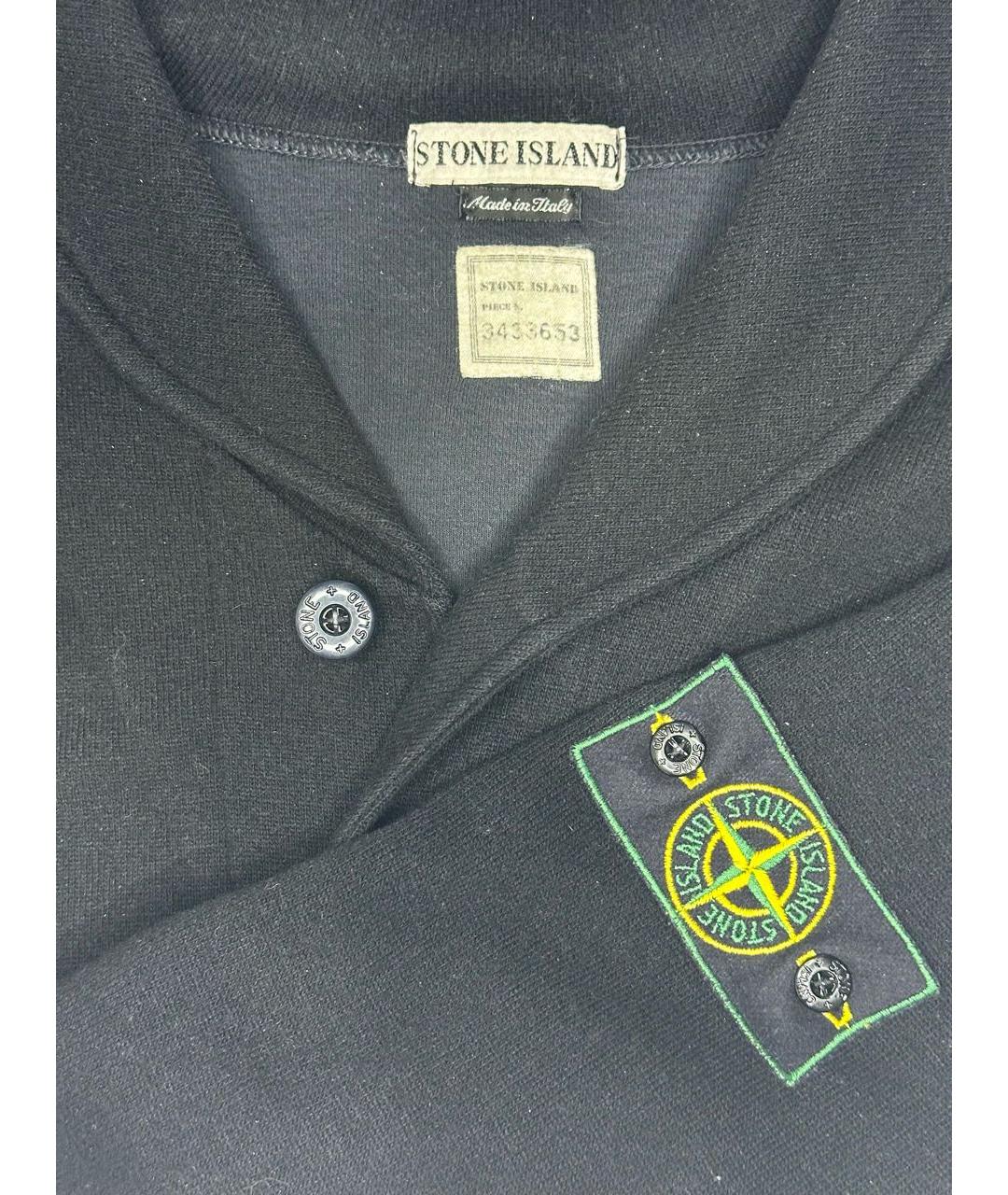 STONE ISLAND Черный шерстяной кардиган, фото 4