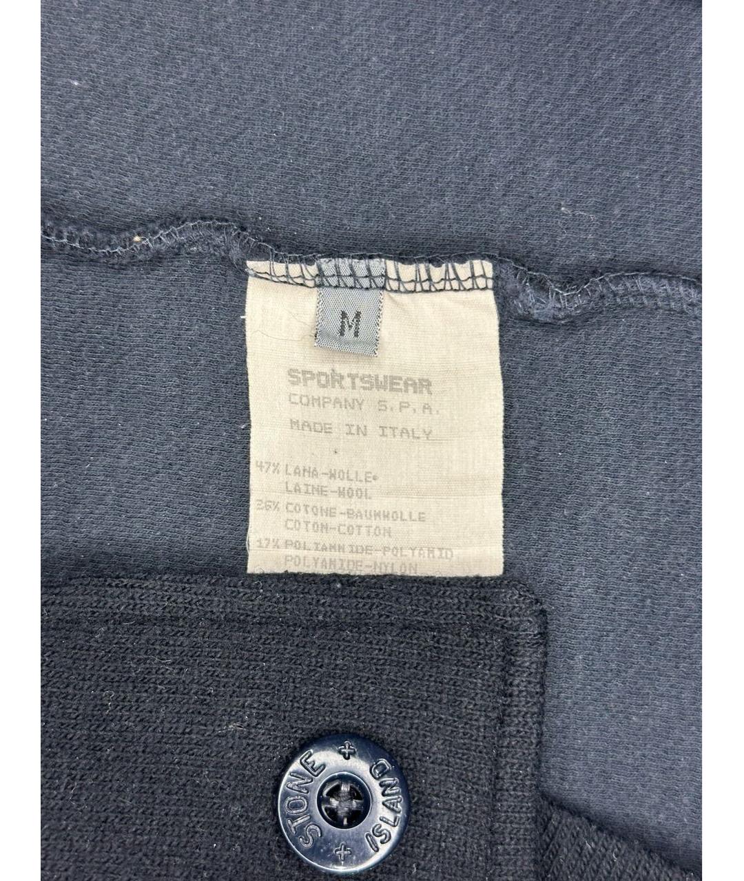 STONE ISLAND Черный шерстяной кардиган, фото 5