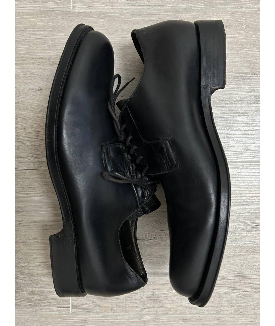 JIL SANDER Черные кожаные низкие ботинки, фото 9