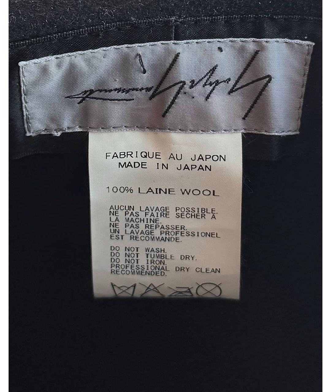 YOHJI YAMAMOTO Черная шляпа, фото 6