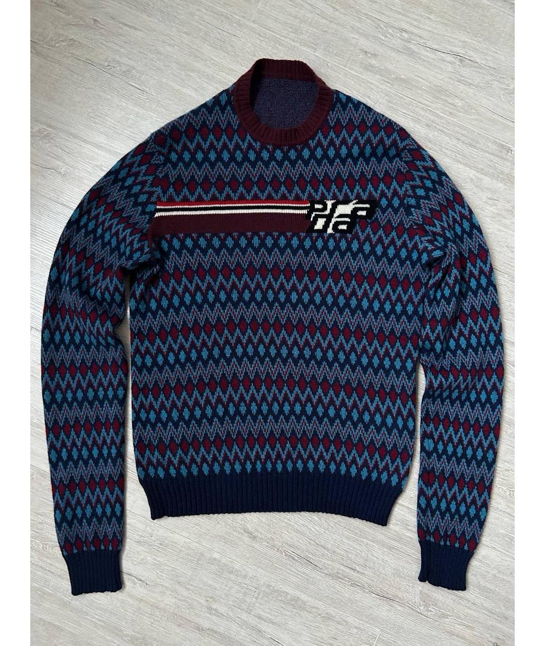 PRADA Мульти шерстяной джемпер / свитер, фото 8