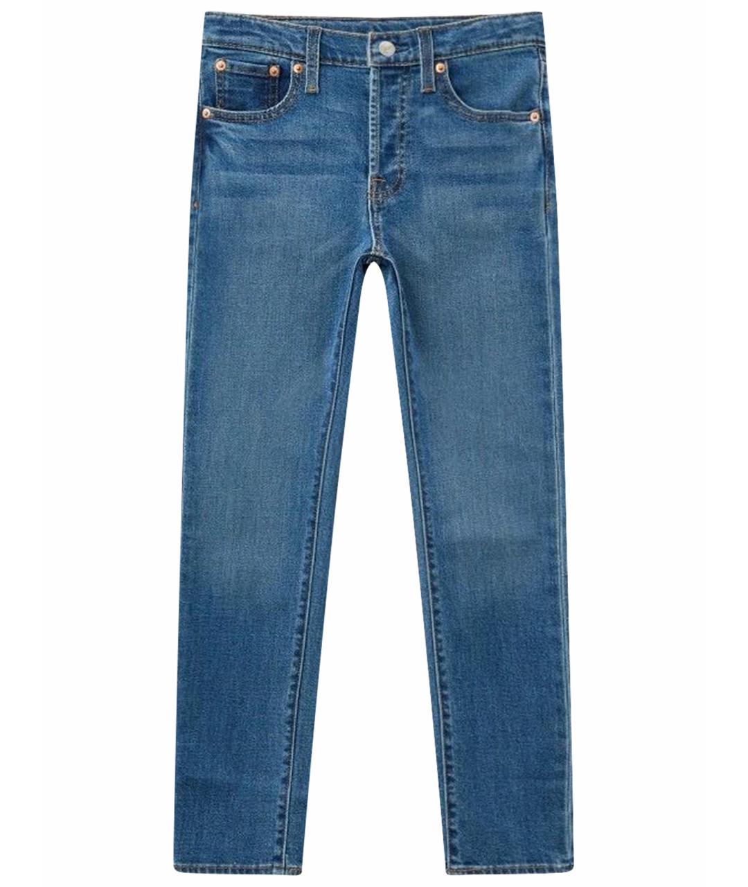 LEVI'S Синие хлопковые прямые джинсы, фото 1
