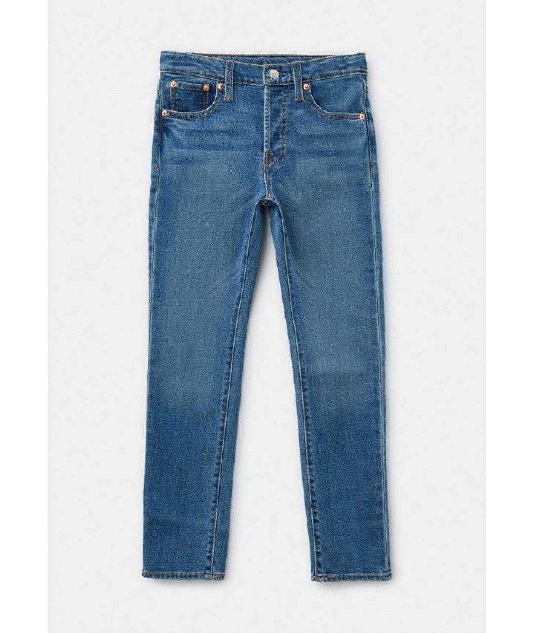 LEVI'S Синие хлопковые прямые джинсы, фото 4