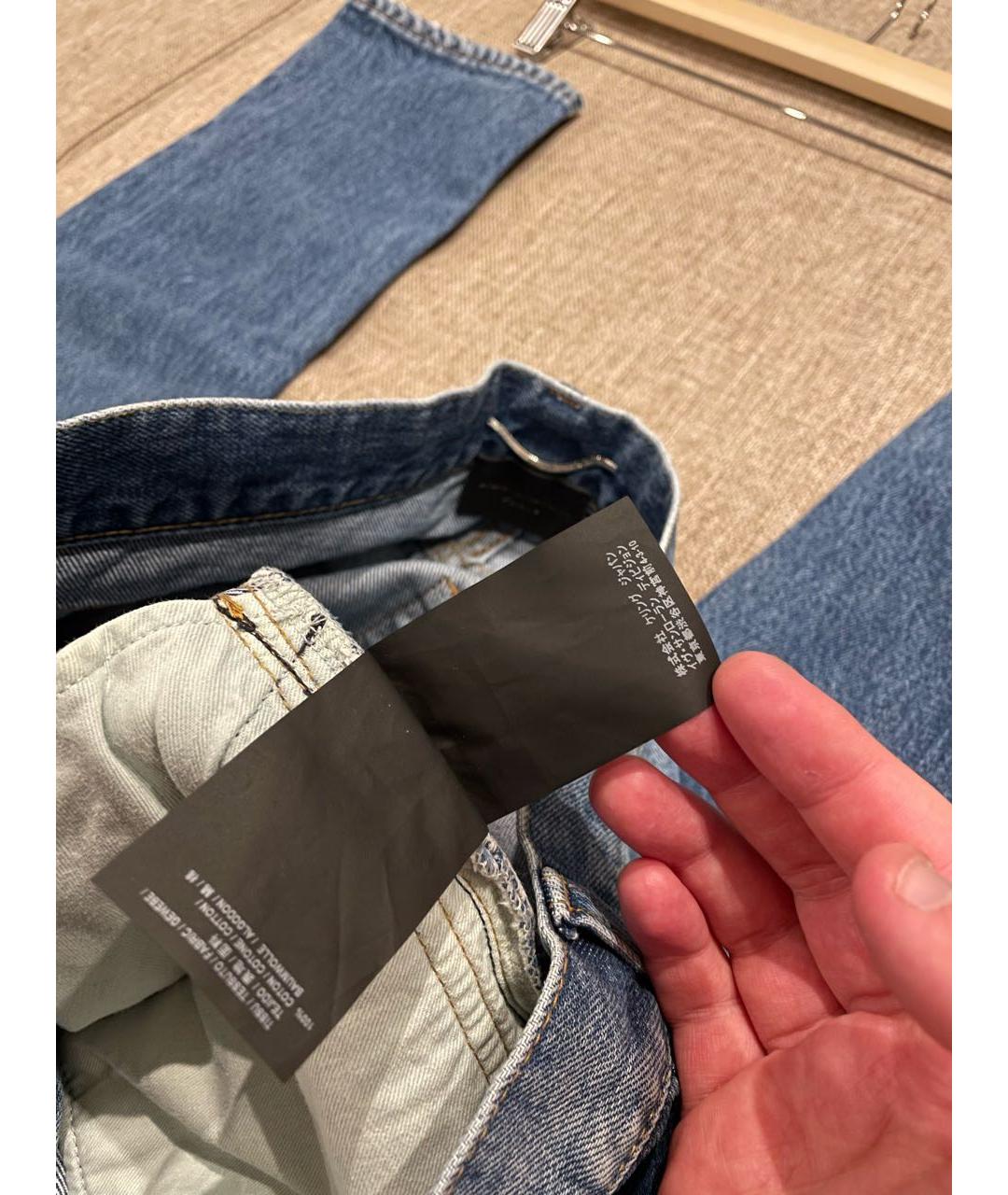 SAINT LAURENT Синие хлопковые джинсы скинни, фото 8