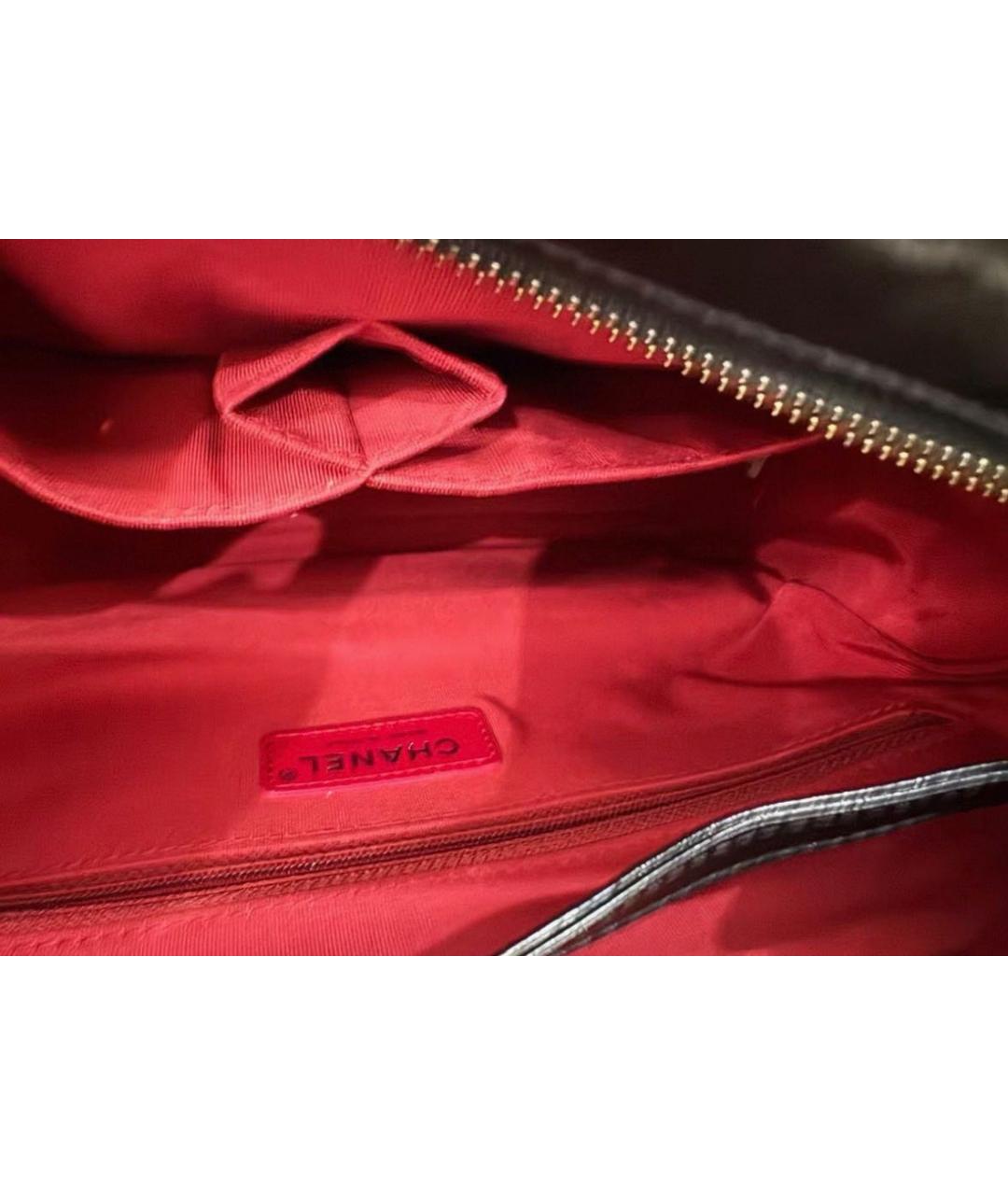 CHANEL Черная кожаная сумка через плечо, фото 4