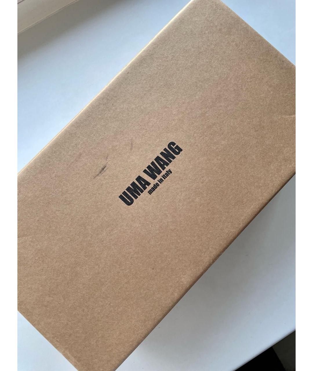 UMA WANG Бежевые текстильные высокие кроссовки / кеды, фото 4