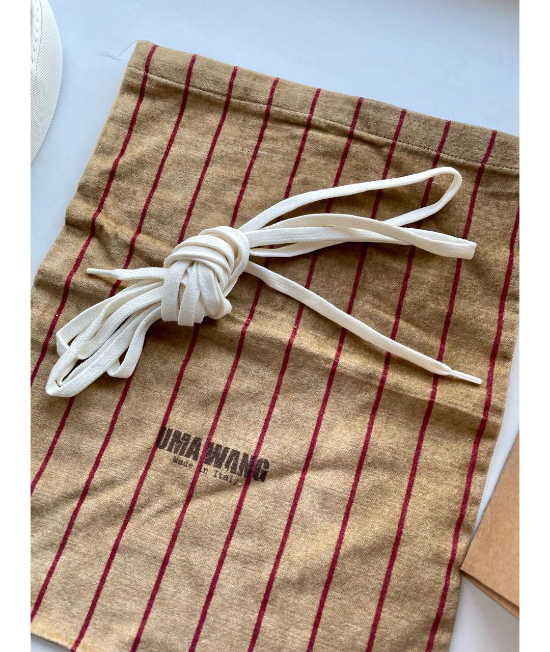 UMA WANG Бежевые текстильные высокие кроссовки / кеды, фото 8