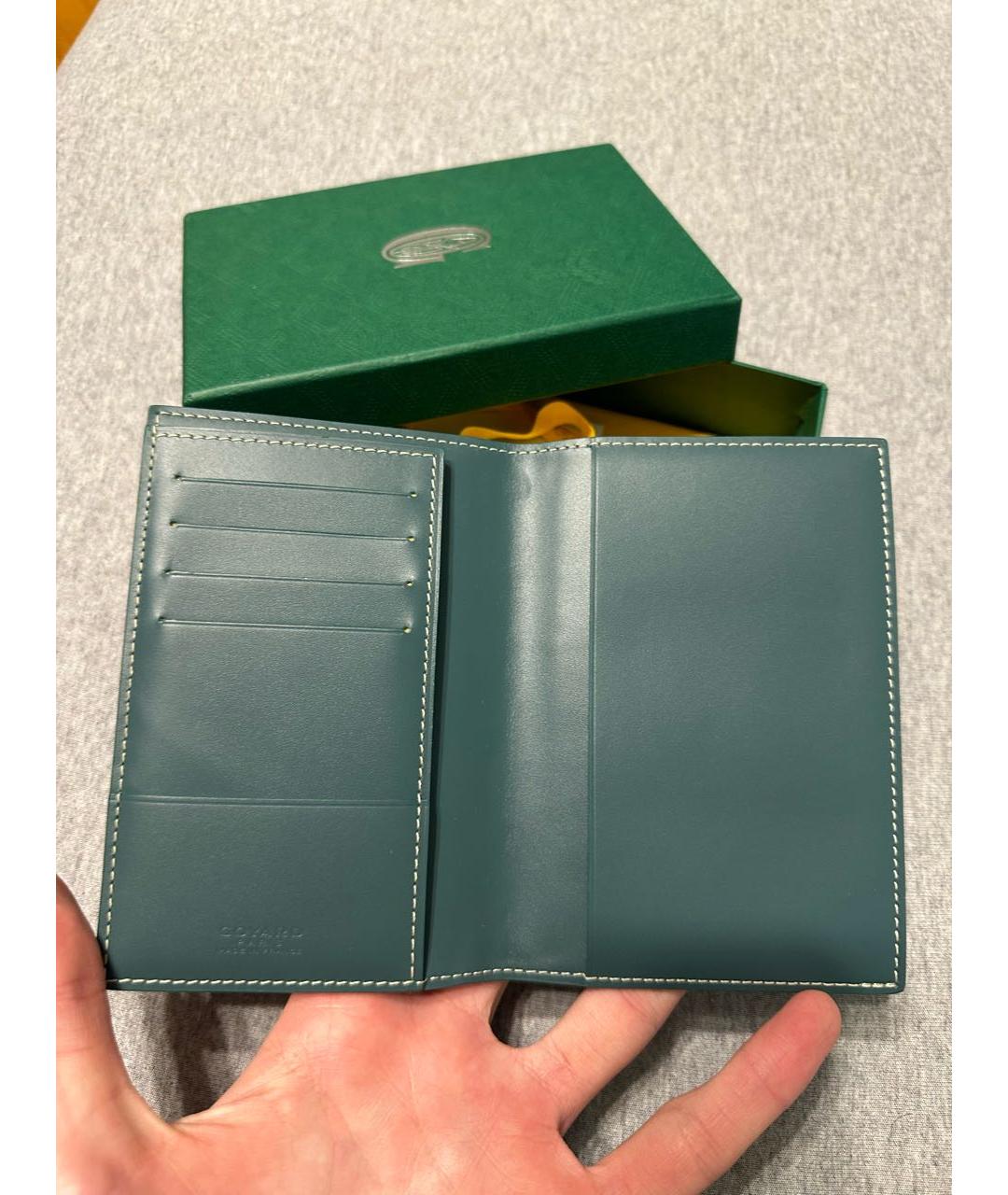 GOYARD Зеленый кошелек, фото 3