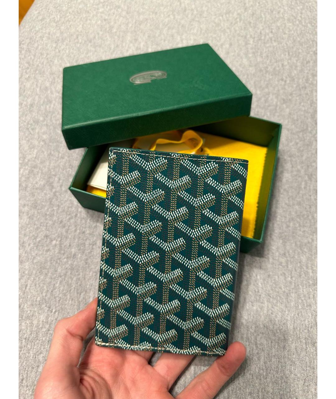 GOYARD Зеленый кошелек, фото 4