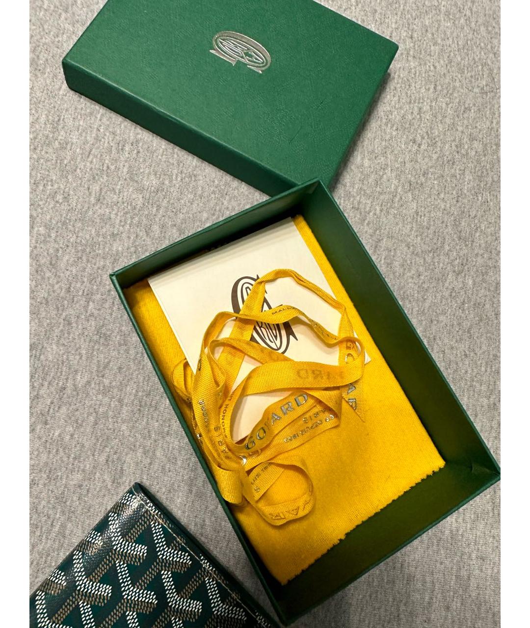 GOYARD Зеленый кошелек, фото 5
