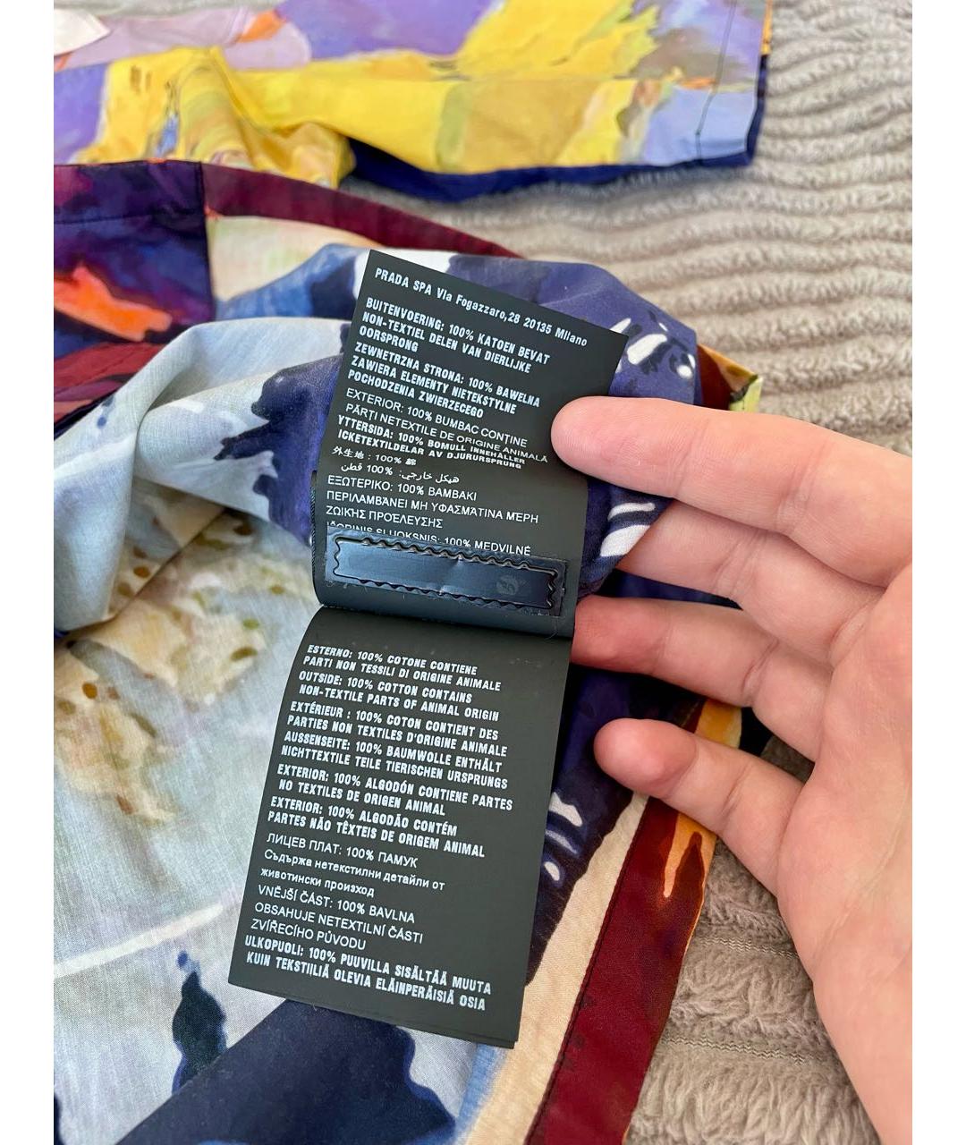 PRADA Мульти хлопковая кэжуал рубашка, фото 8