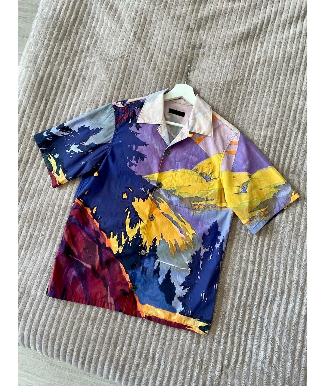 PRADA Мульти хлопковая кэжуал рубашка, фото 3