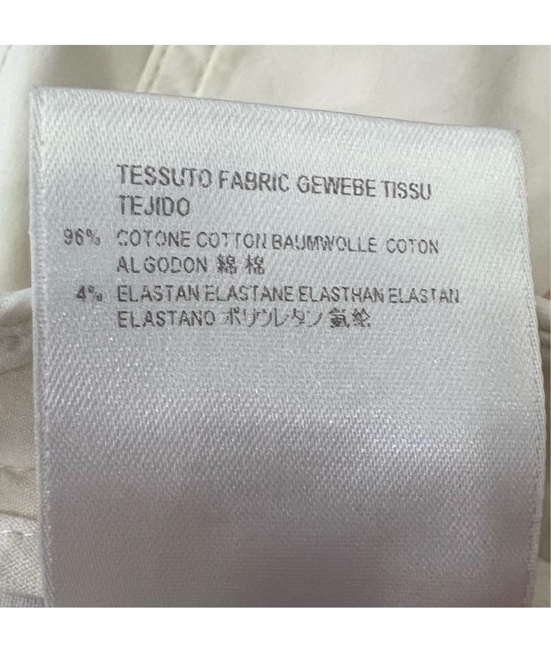 GUCCI Бежевые хлопко-эластановые повседневные брюки, фото 5