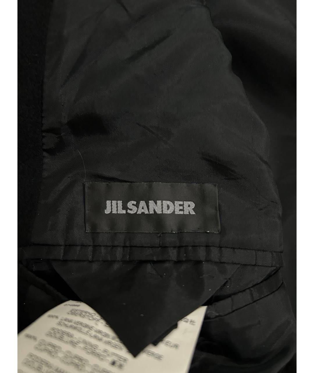 JIL SANDER Черное шерстяное пальто, фото 6