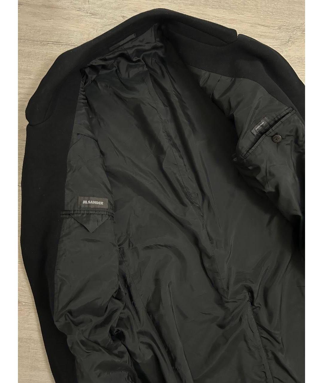 JIL SANDER Черное шерстяное пальто, фото 5