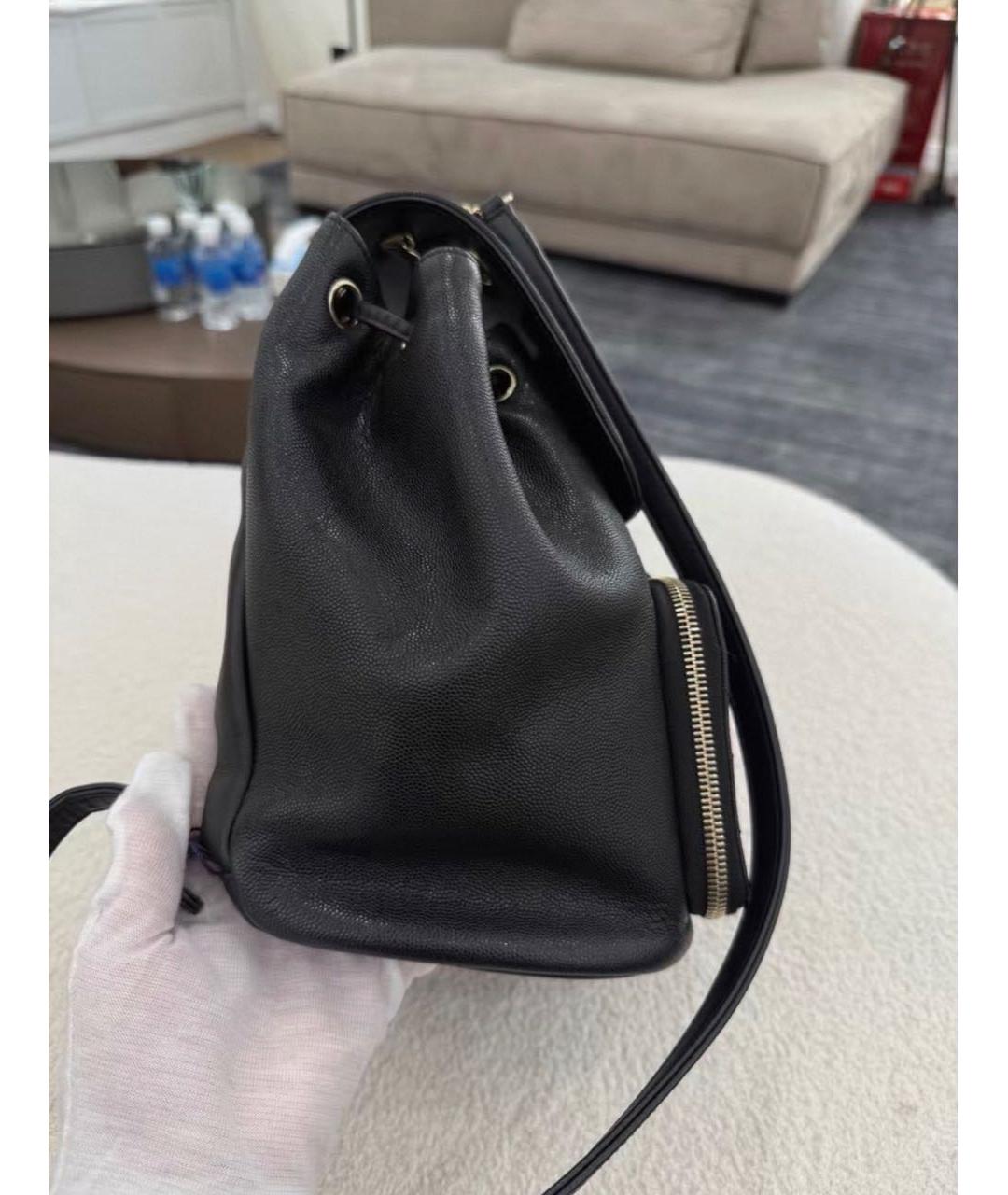 CHANEL Черный кожаный рюкзак, фото 3