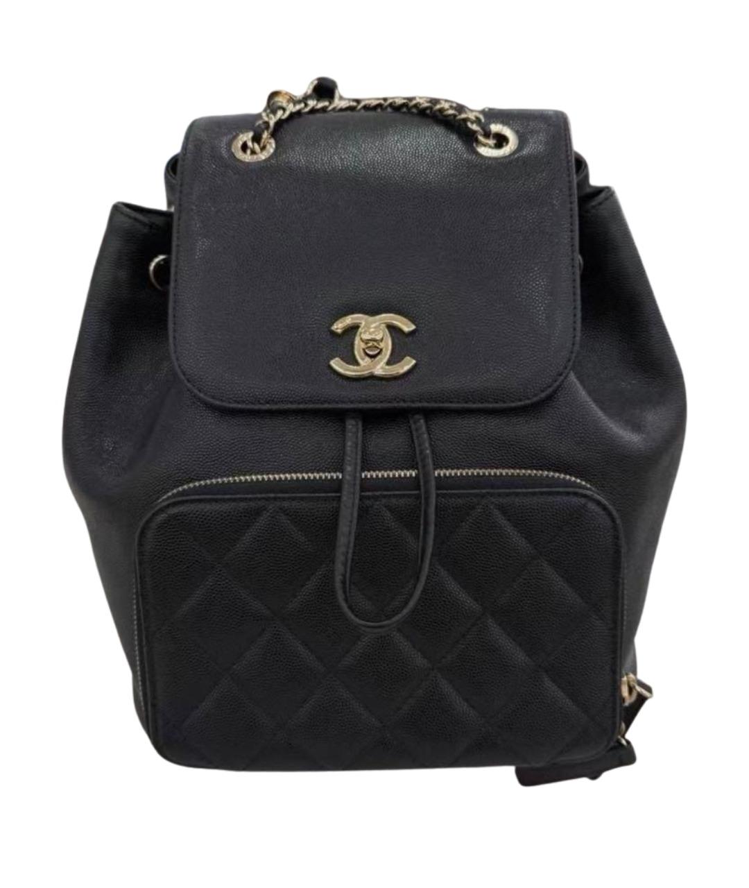 CHANEL Черный кожаный рюкзак, фото 1
