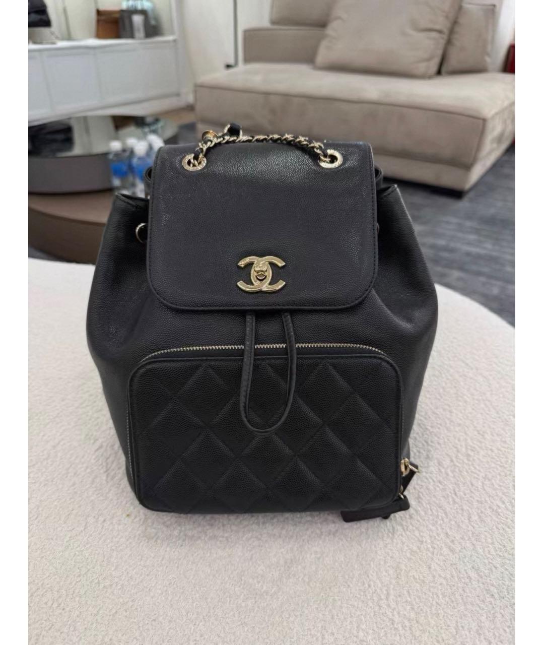 CHANEL Черный кожаный рюкзак, фото 6