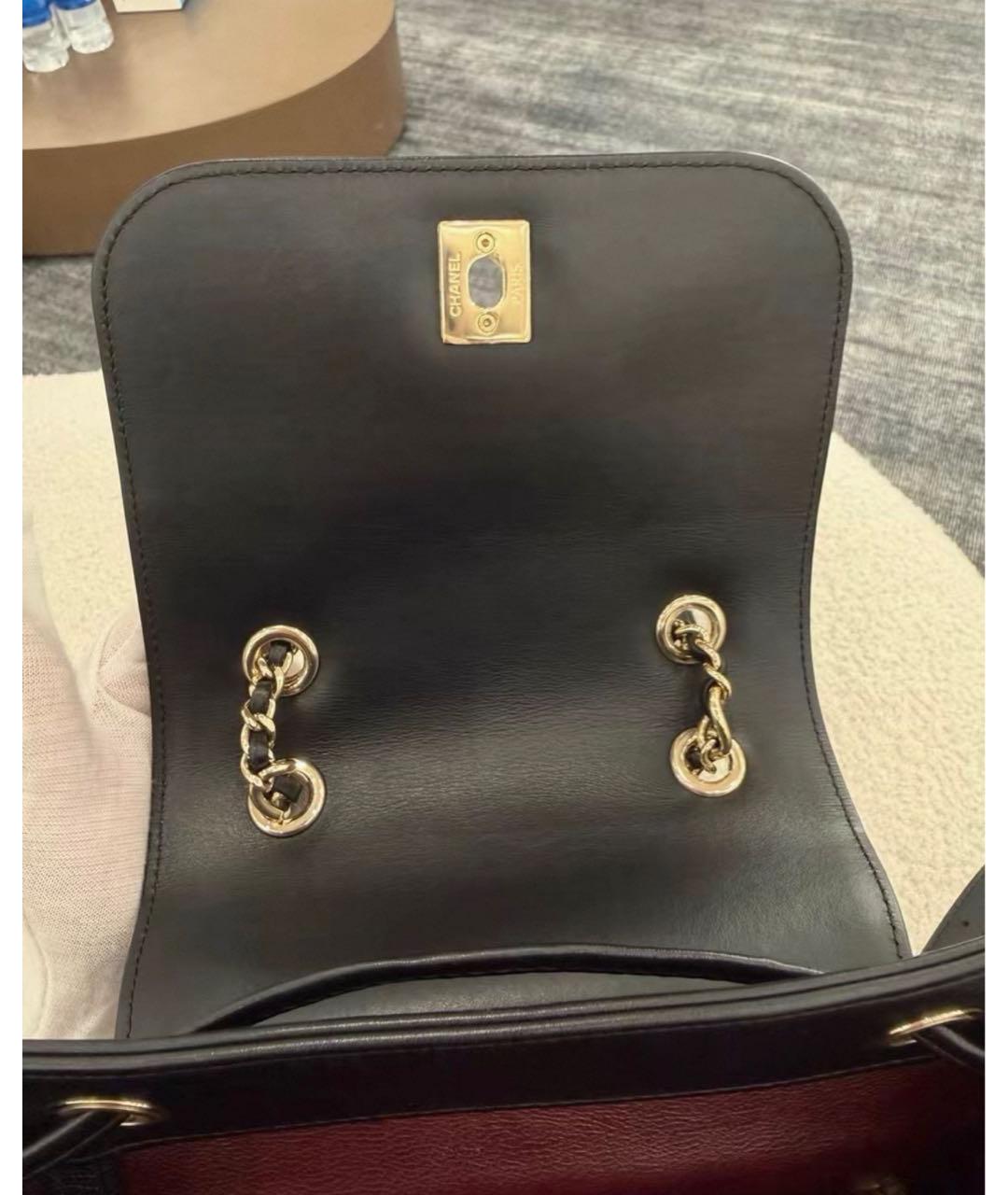 CHANEL Черный кожаный рюкзак, фото 4