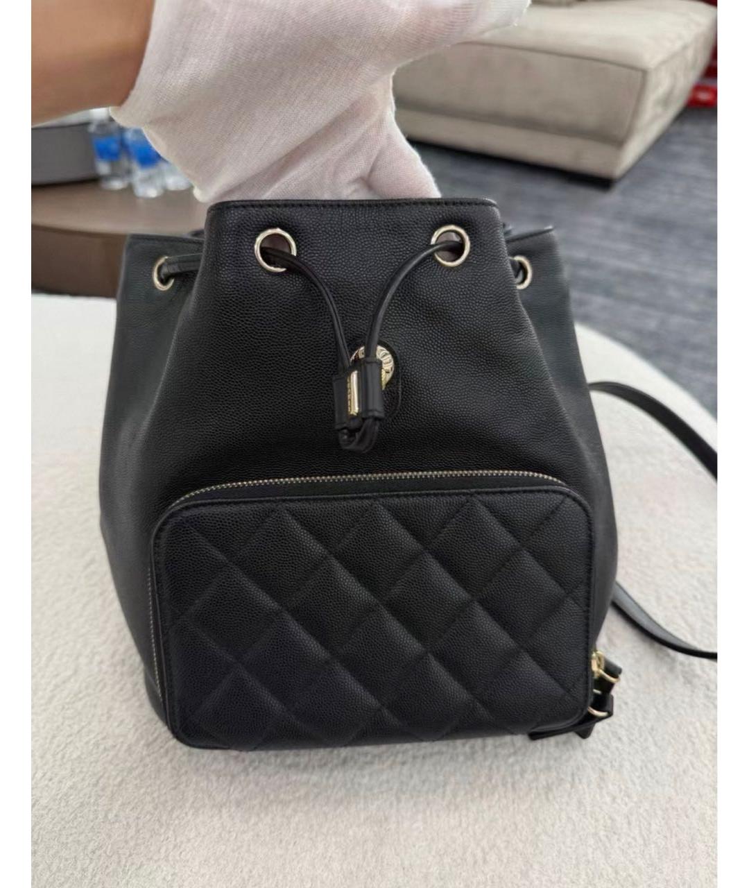 CHANEL Черный кожаный рюкзак, фото 2