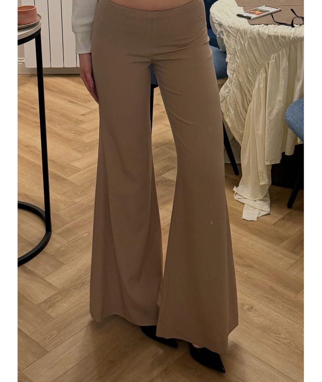 JEAN PAUL GAULTIER Бежевые шерстяные брюки широкие, фото 3