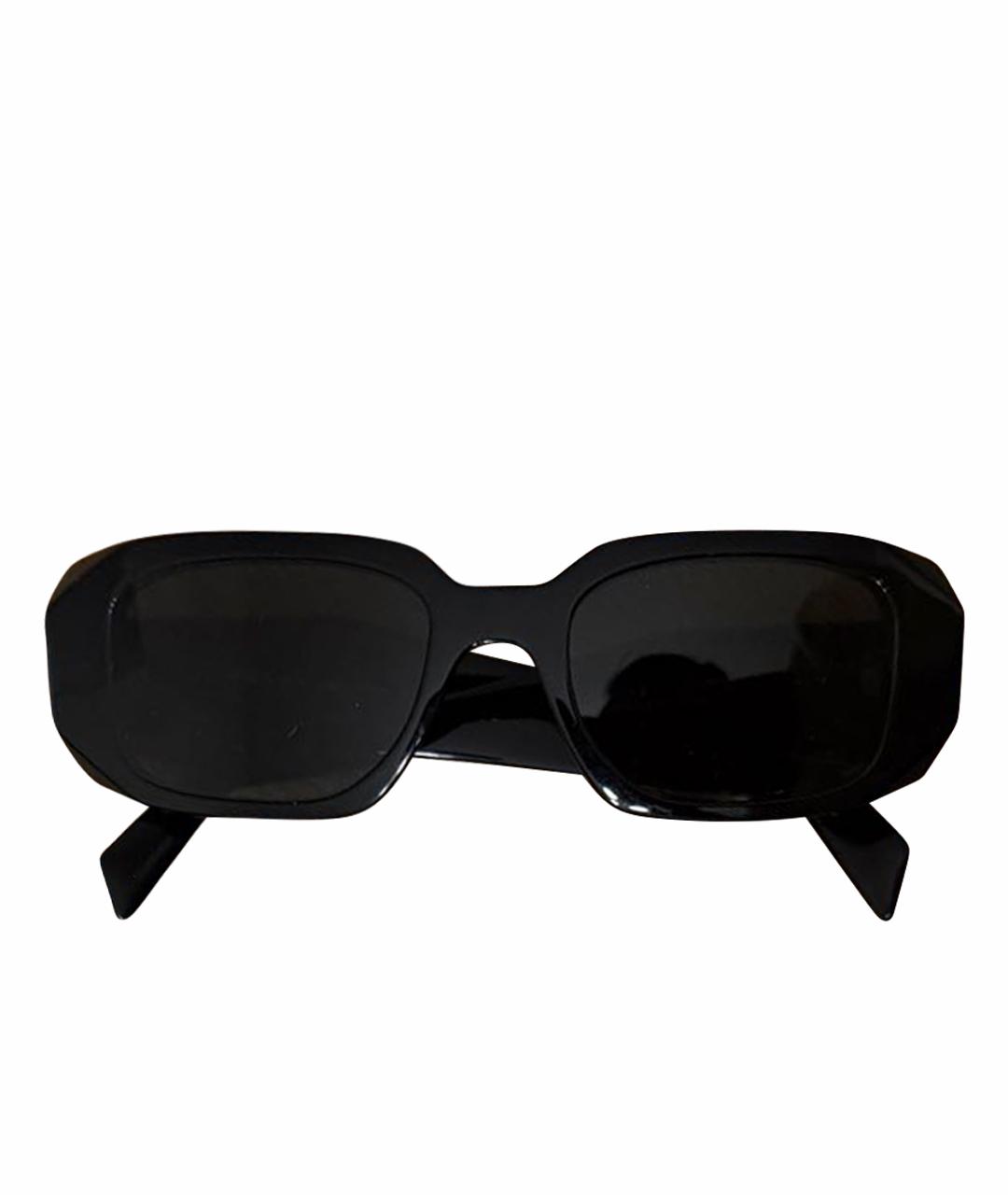 PRADA Черные пластиковые солнцезащитные очки, фото 1
