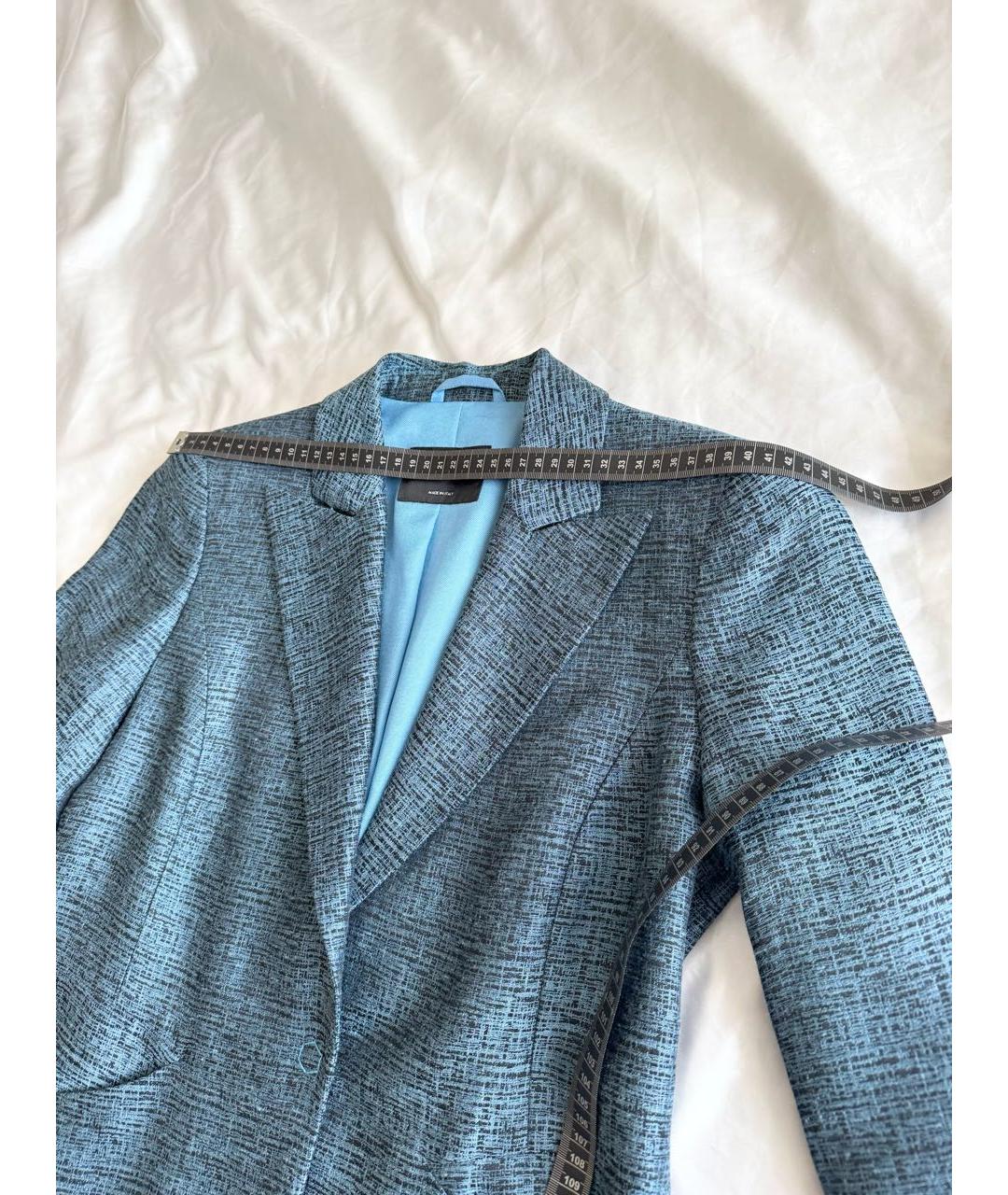 EMPORIO ARMANI Голубой вискозный жакет/пиджак, фото 7