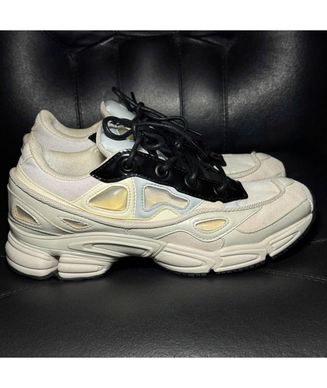 ADIDAS X RAF SIMONS Белые текстильные низкие кроссовки / кеды, фото 9