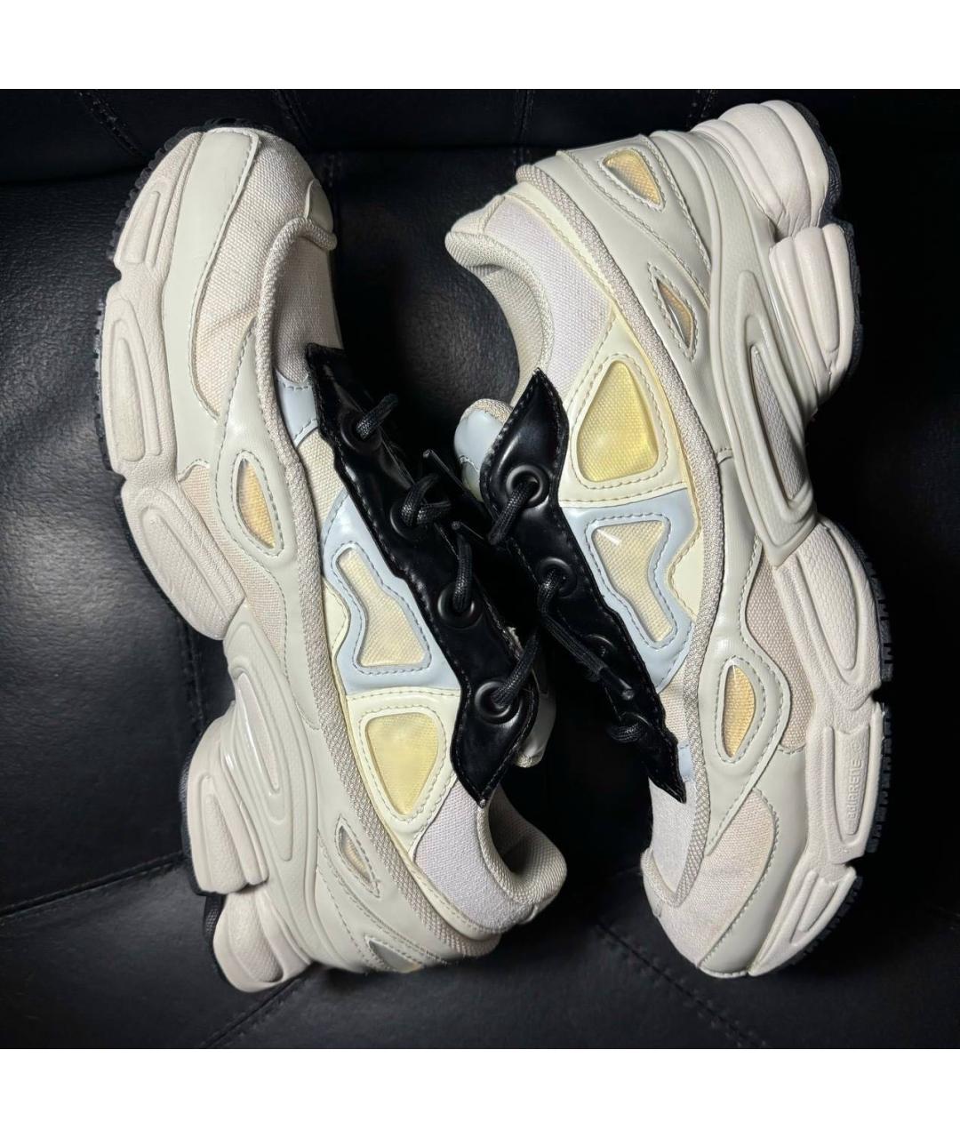 ADIDAS X RAF SIMONS Белые текстильные низкие кроссовки / кеды, фото 5