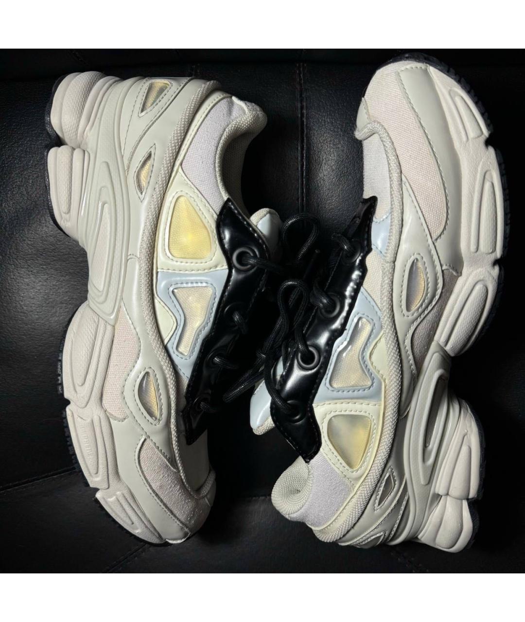 ADIDAS X RAF SIMONS Белые текстильные низкие кроссовки / кеды, фото 4