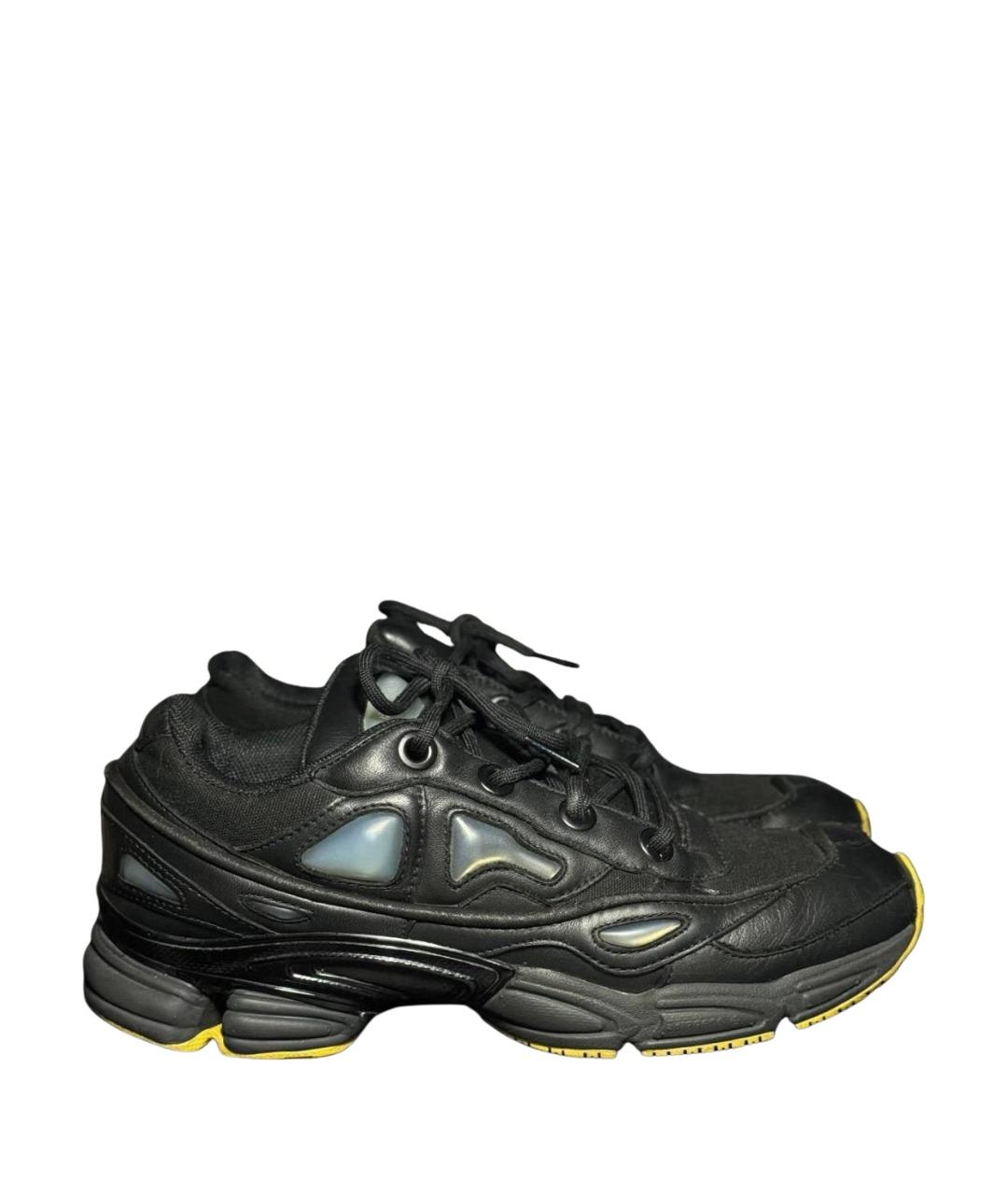 ADIDAS X RAF SIMONS Черные кожаные низкие кроссовки / кеды, фото 1