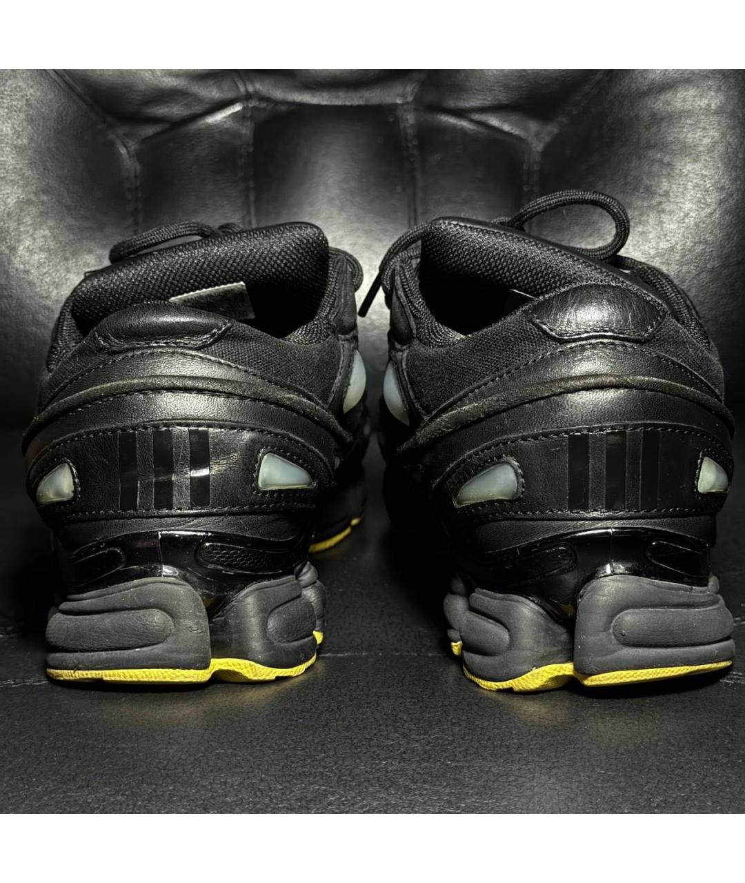 ADIDAS X RAF SIMONS Черные кожаные низкие кроссовки / кеды, фото 2