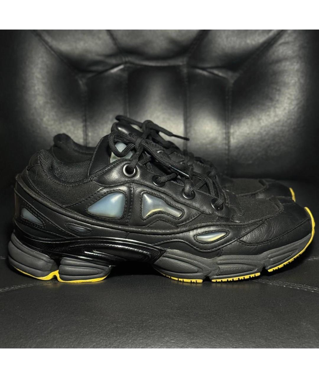 ADIDAS X RAF SIMONS Черные кожаные низкие кроссовки / кеды, фото 9