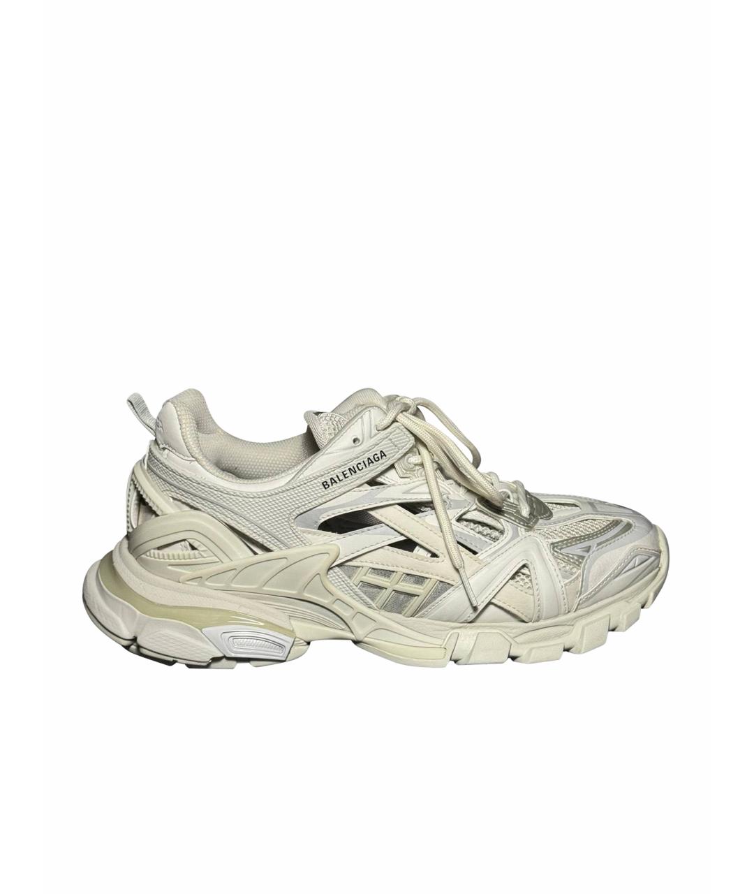 BALENCIAGA Белые текстильные низкие кроссовки / кеды, фото 1