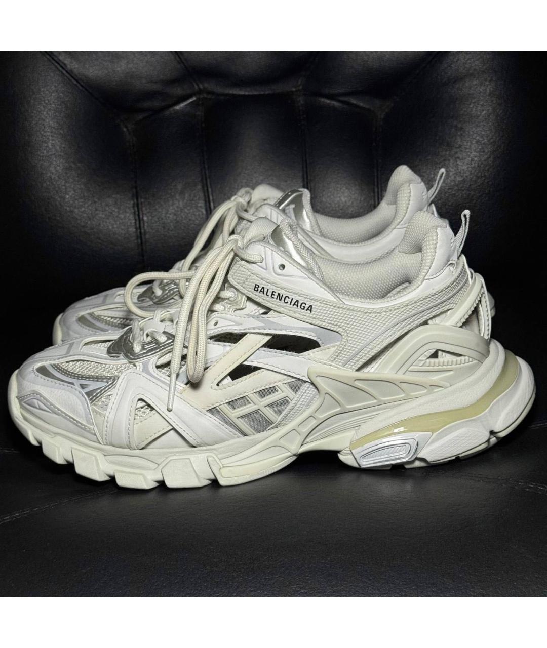 BALENCIAGA Белые текстильные кроссовки, фото 3