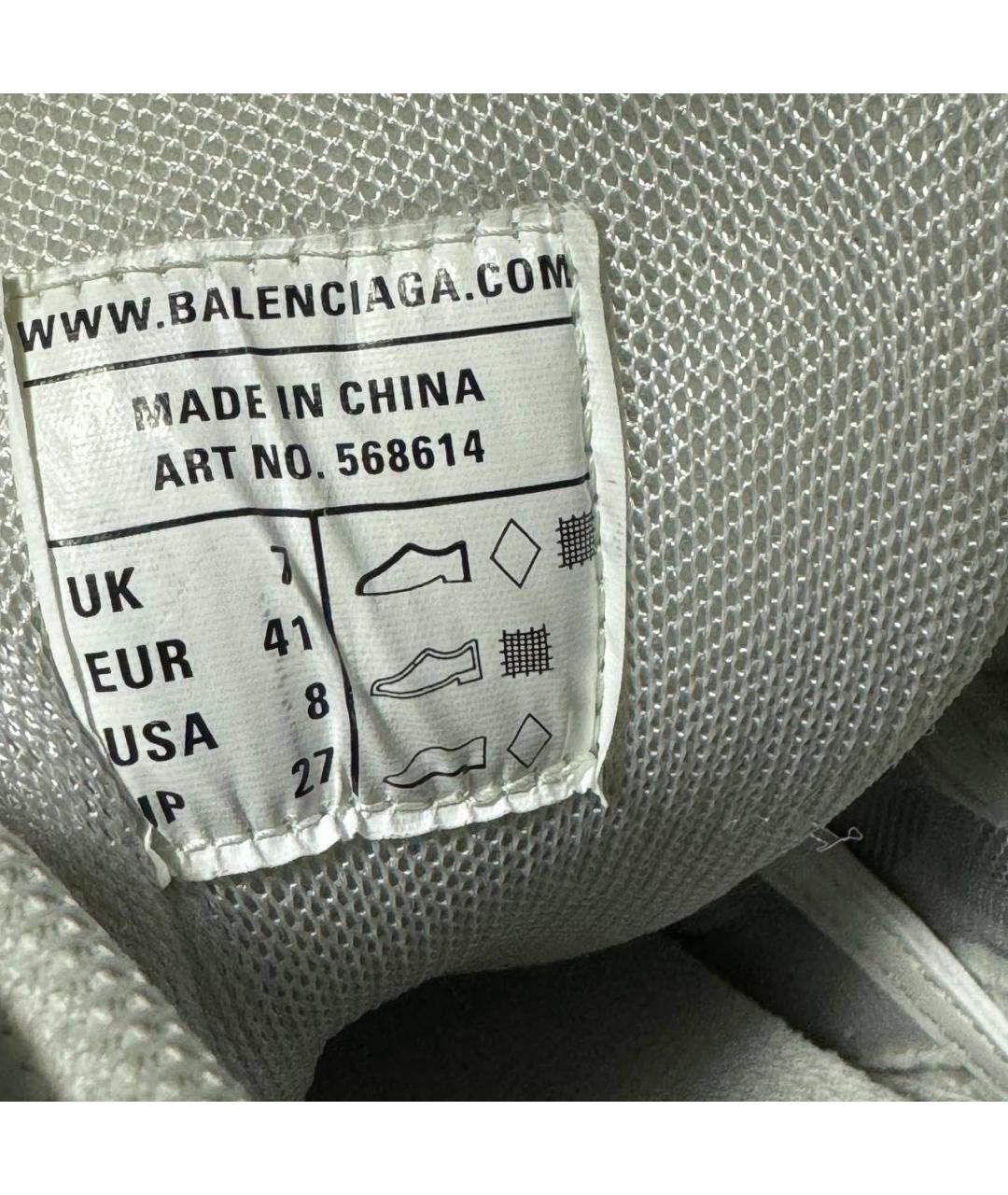 BALENCIAGA Белые текстильные кроссовки, фото 6