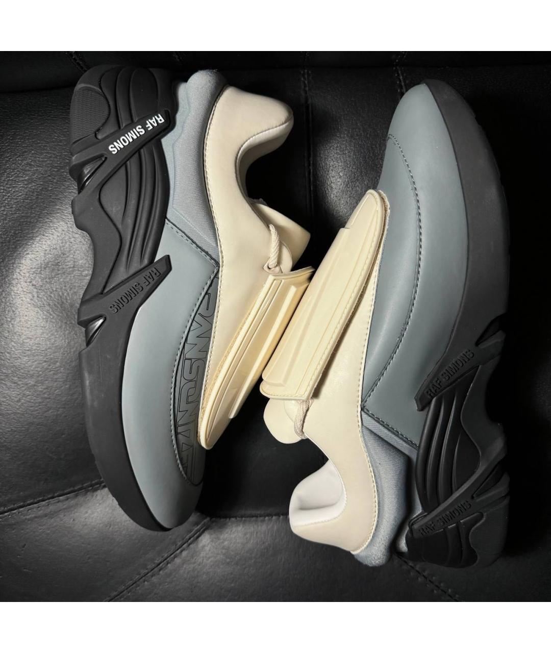 RAF SIMONS Бежевые текстильные кроссовки, фото 4