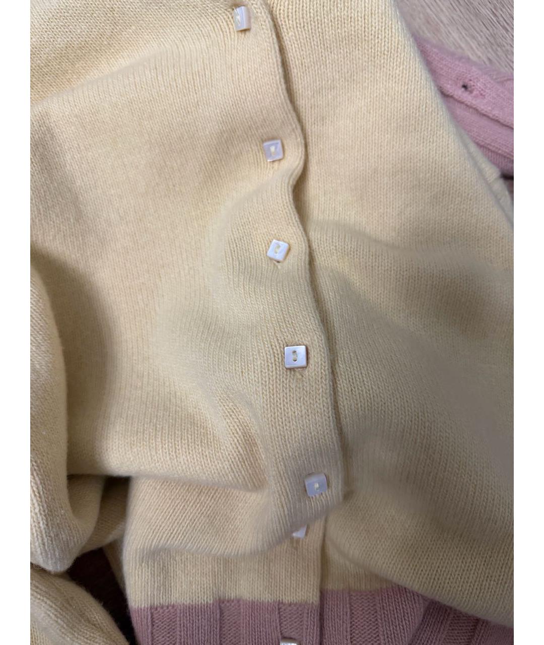 VERSACE Желтый шерстяной кардиган, фото 2