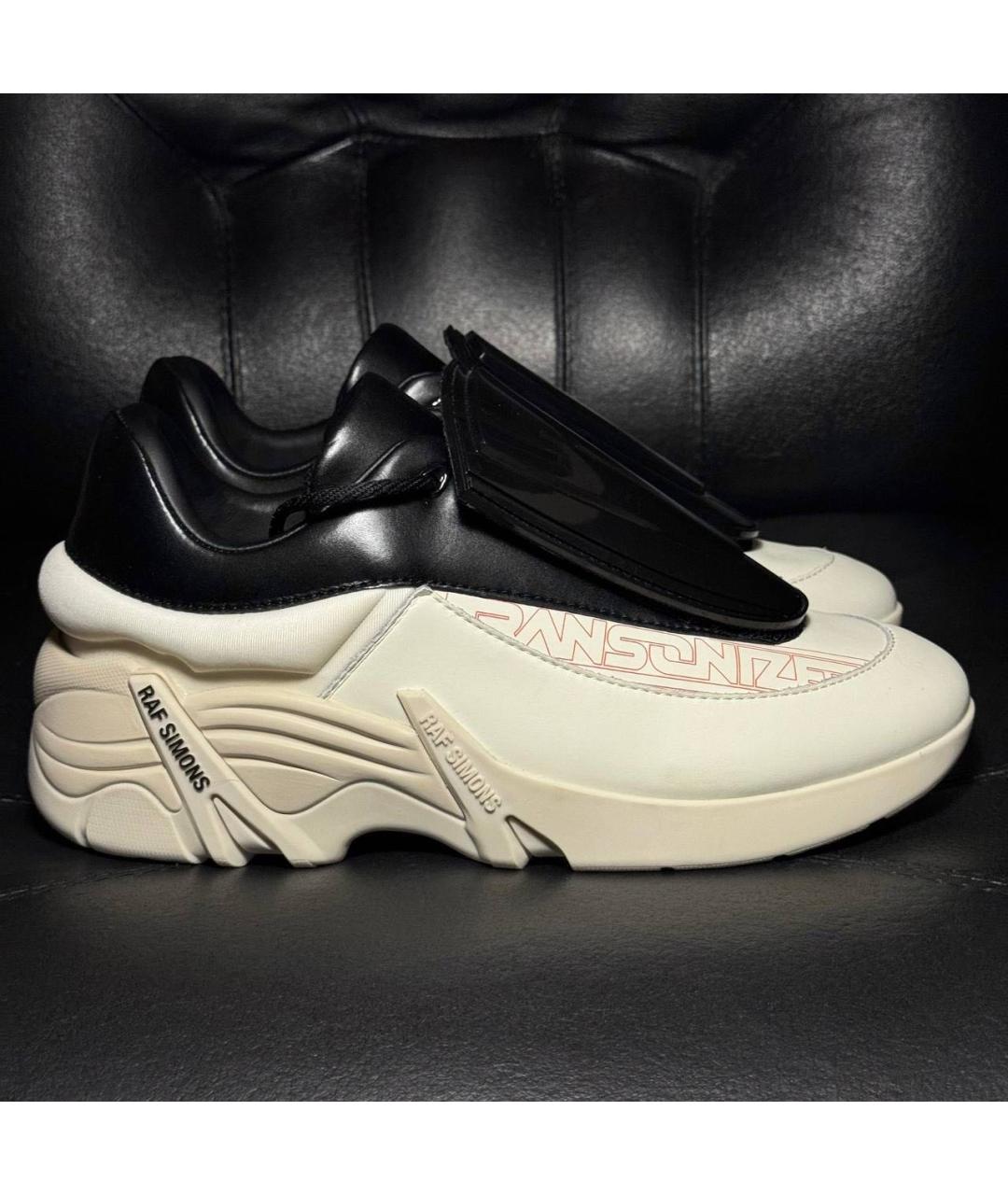 RAF SIMONS Белые текстильные низкие кроссовки / кеды, фото 9