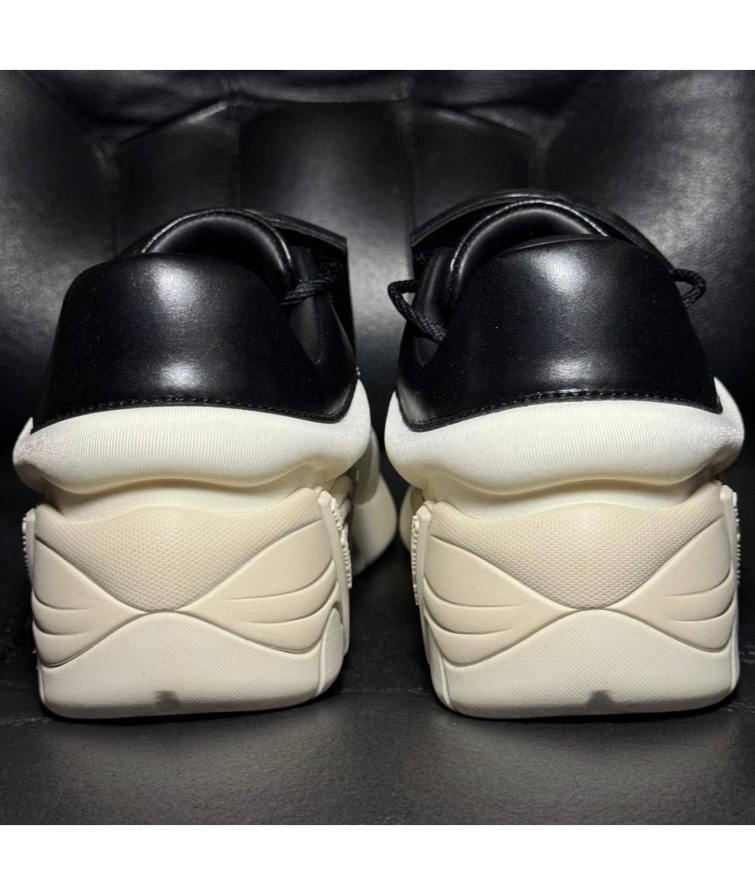 RAF SIMONS Белые текстильные низкие кроссовки / кеды, фото 2