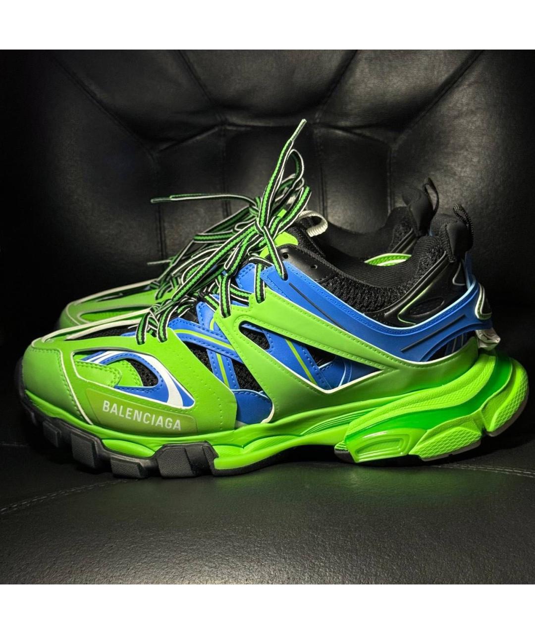 BALENCIAGA Зеленые текстильные кроссовки, фото 3