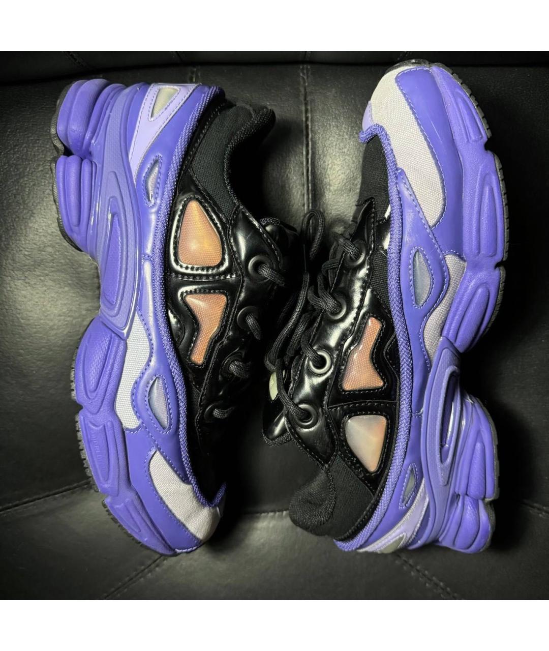 ADIDAS X RAF SIMONS Фиолетовые текстильные низкие кроссовки / кеды, фото 4