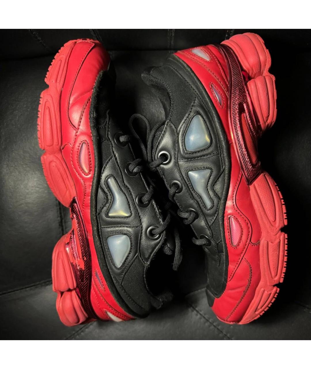 ADIDAS X RAF SIMONS Красные текстильные низкие кроссовки / кеды, фото 5