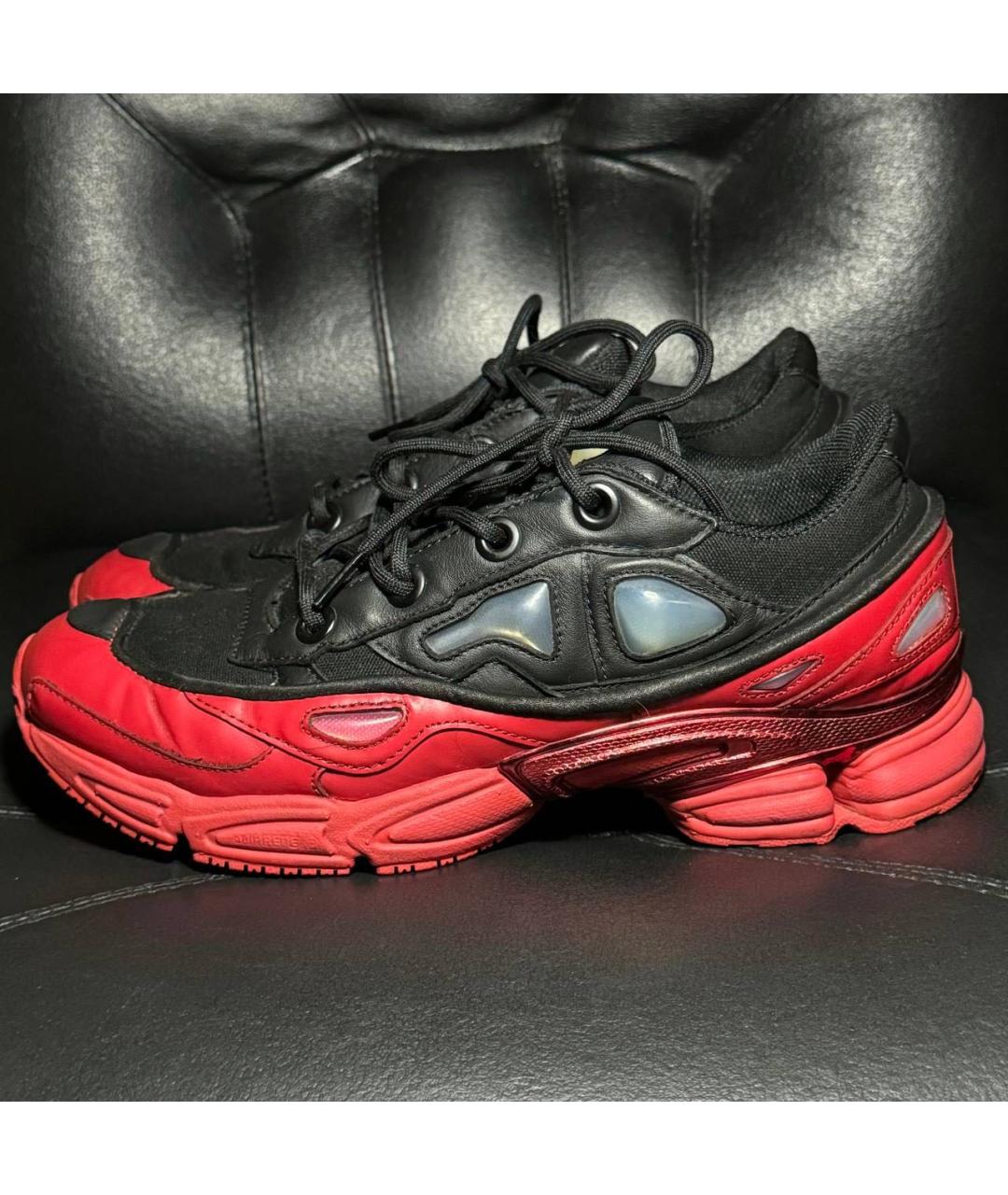 ADIDAS X RAF SIMONS Красные текстильные низкие кроссовки / кеды, фото 3