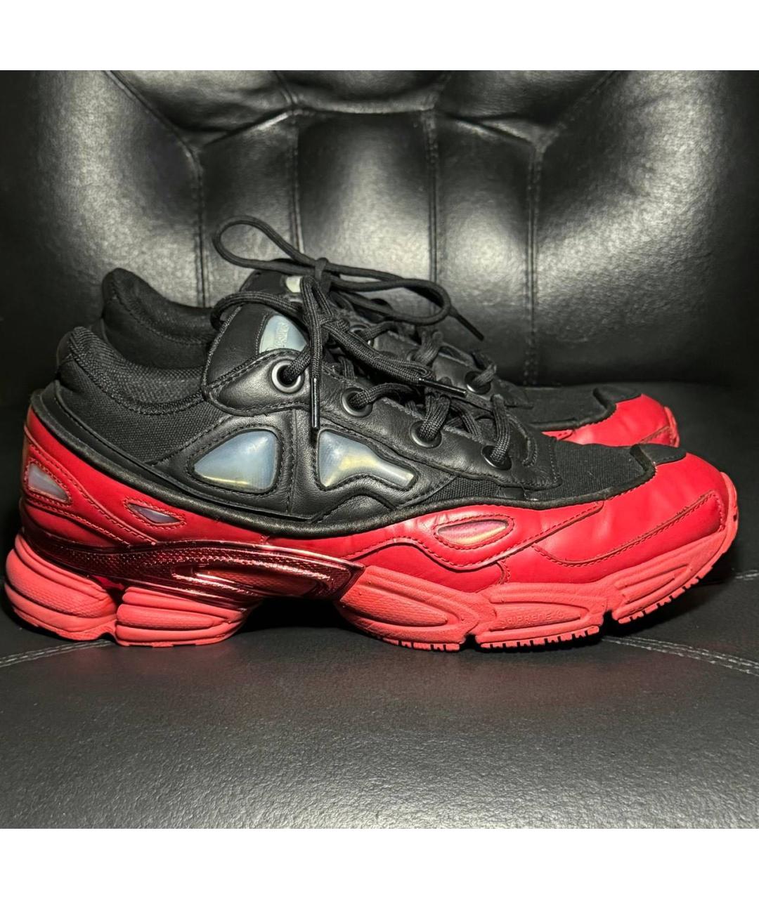 ADIDAS X RAF SIMONS Красные текстильные низкие кроссовки / кеды, фото 9