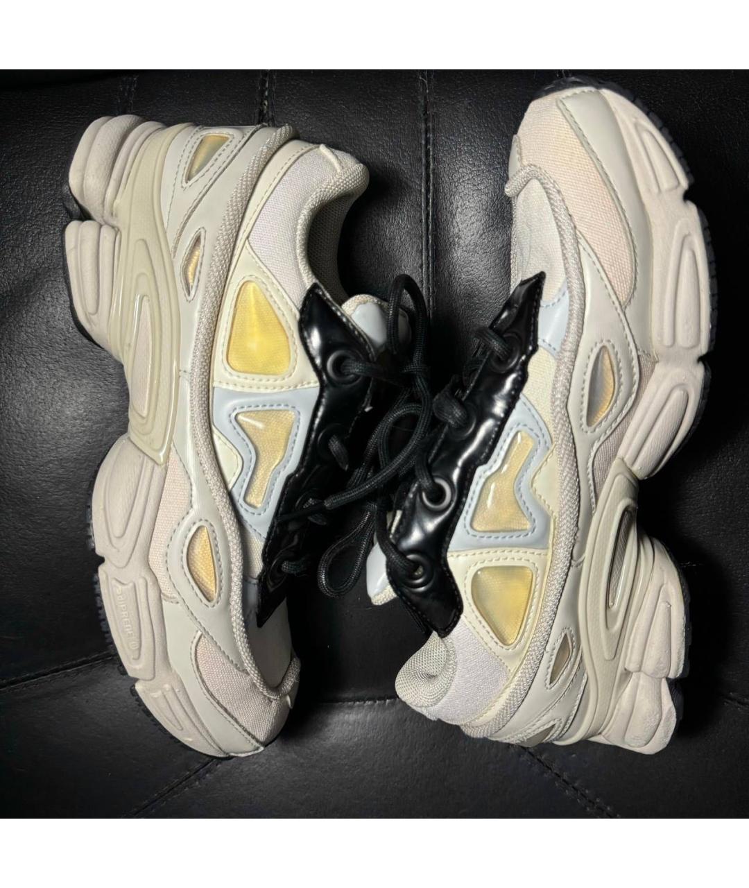 ADIDAS X RAF SIMONS Белые текстильные низкие кроссовки / кеды, фото 4