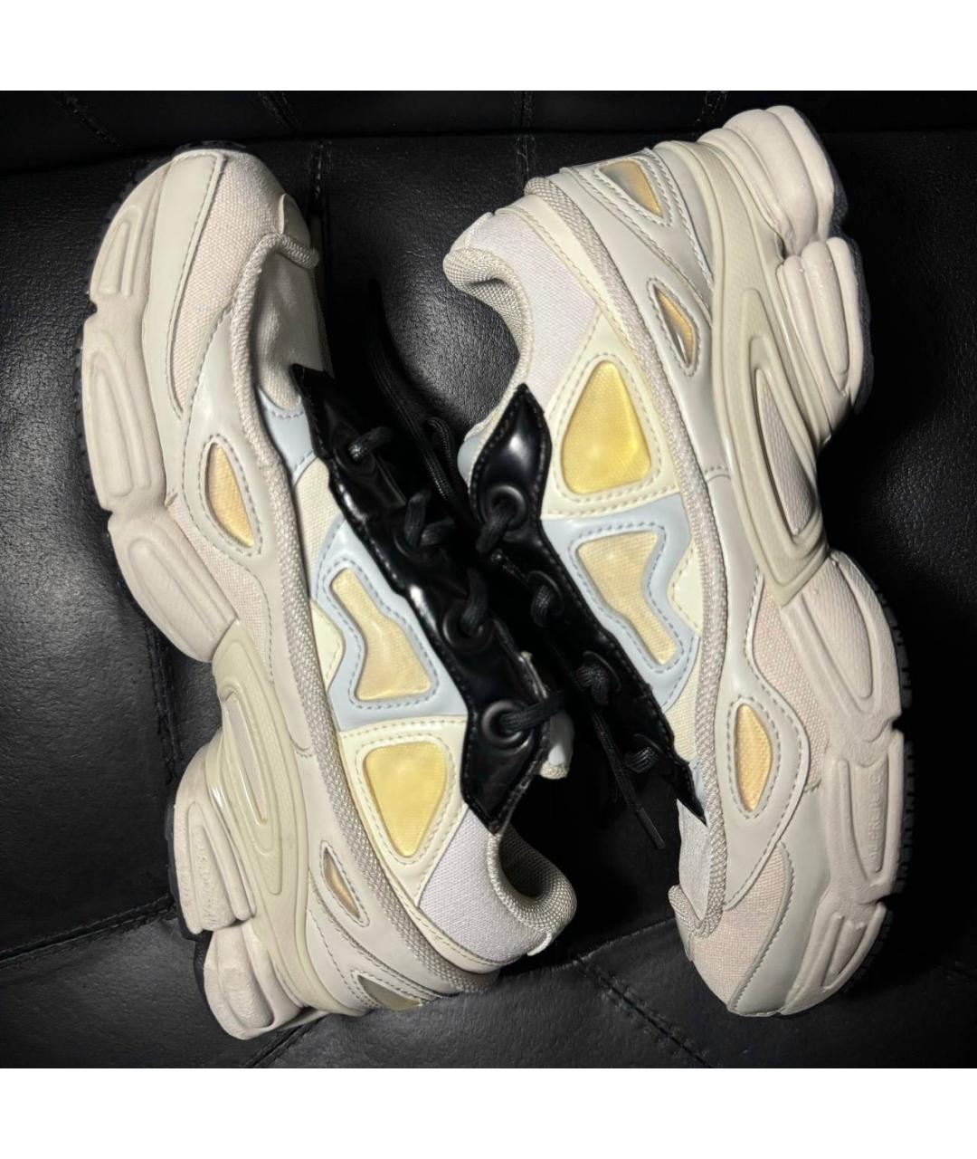 ADIDAS X RAF SIMONS Белые текстильные низкие кроссовки / кеды, фото 5